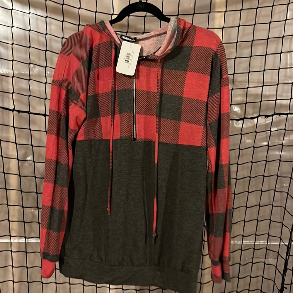 Buffalo plaid hoodie